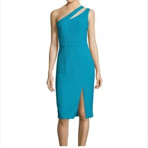 Black Halo Teal One-Shoulder Cocktail Dress – Size US 6